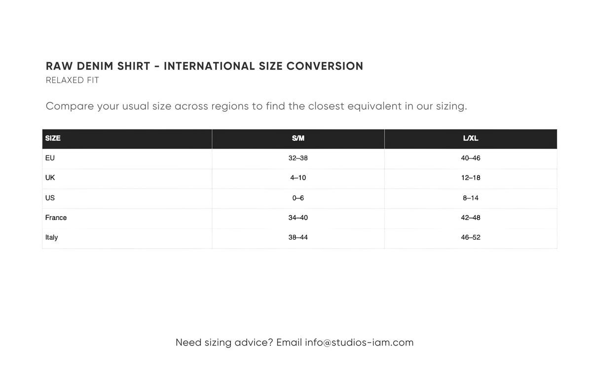 International size chart