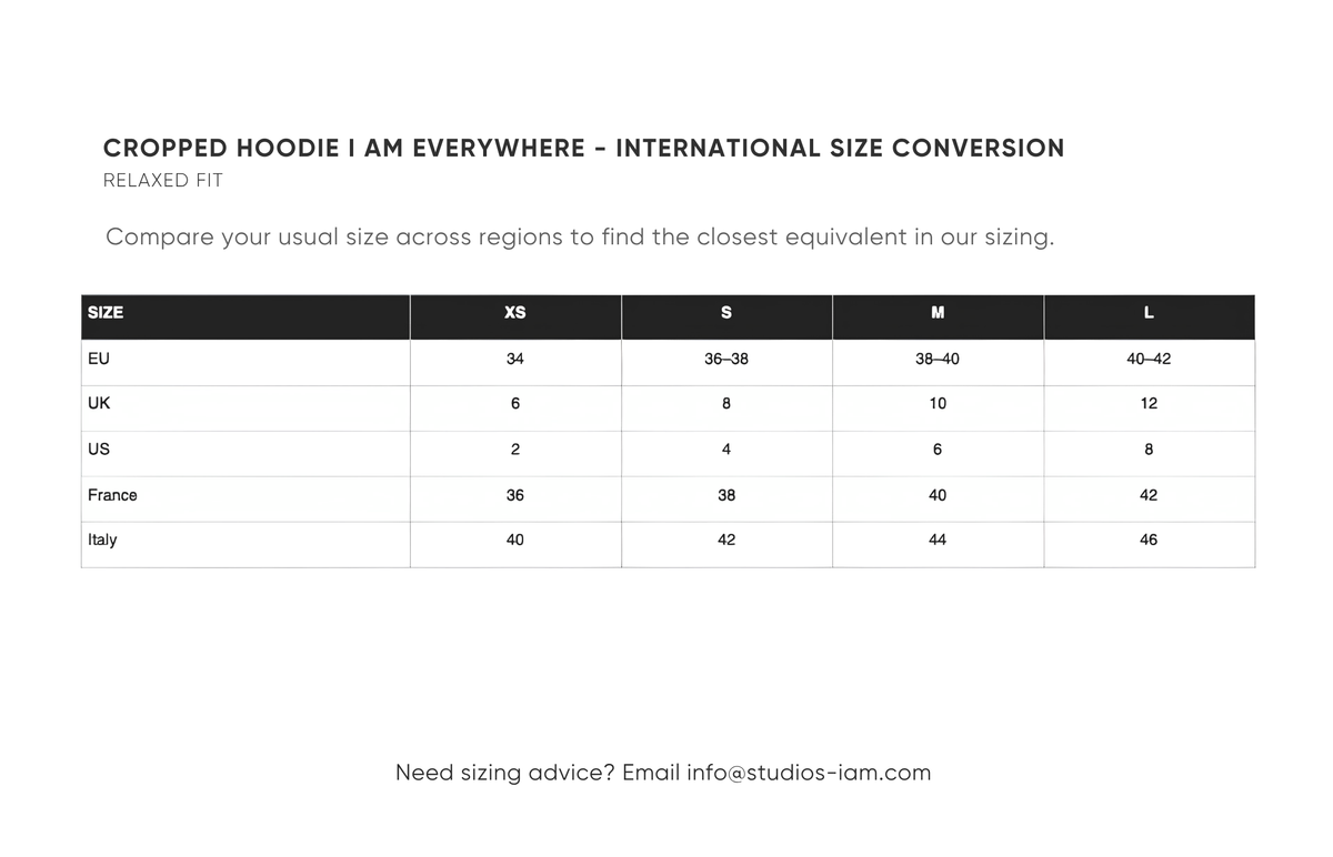 International size chart