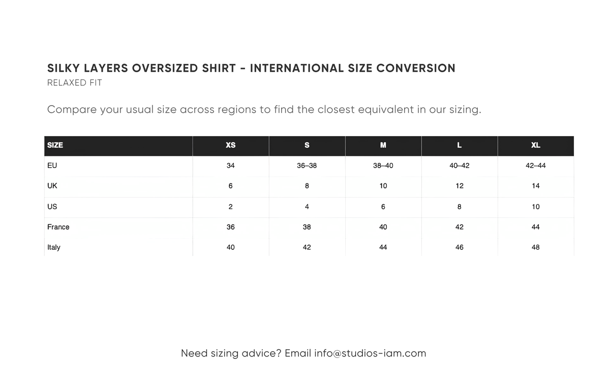 International size chart
