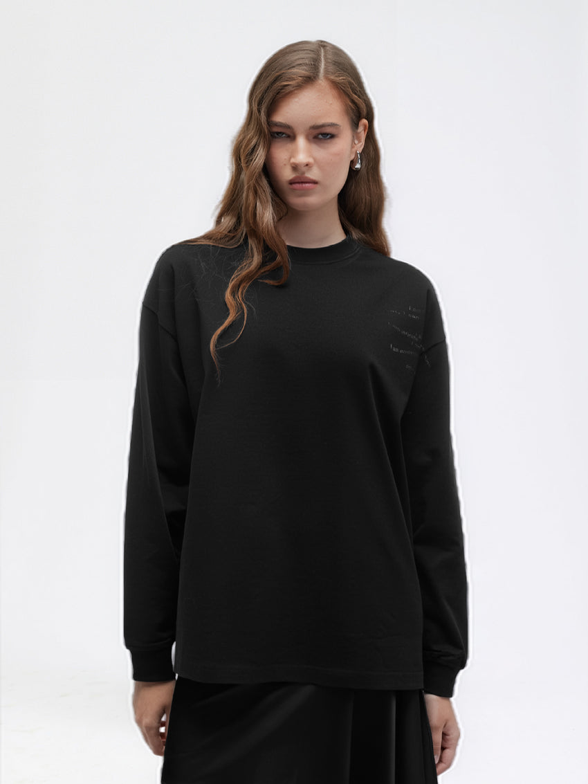 PHRASES LONG SLEEVE TEE