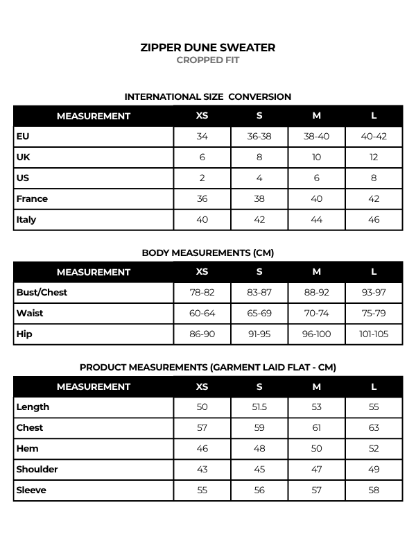 International size chart